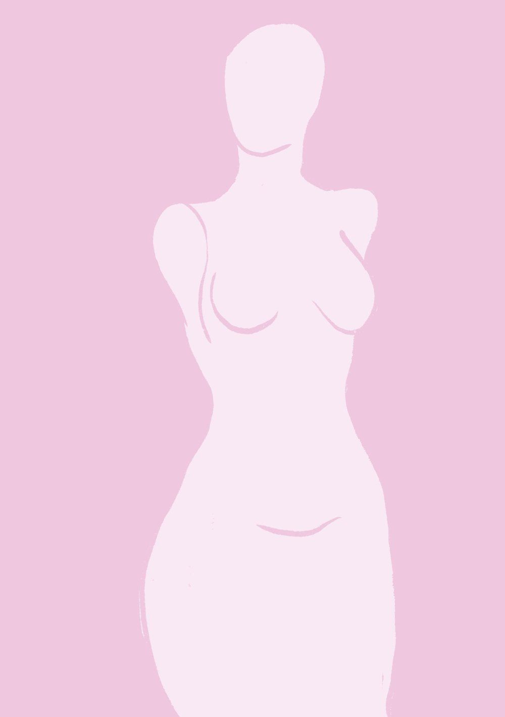 a statue with breasts