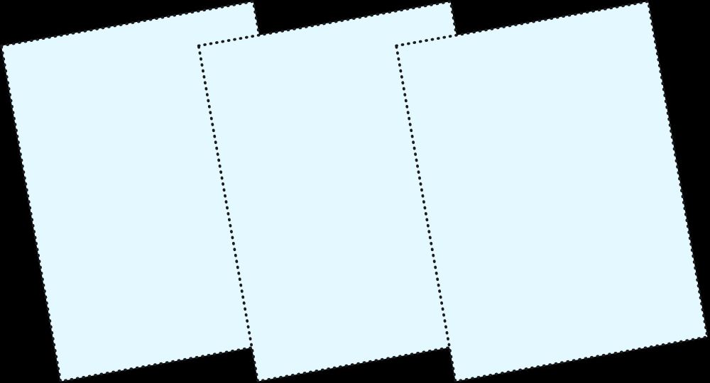 3 blue booklets